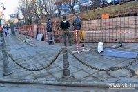 ​Во Владивостоке реконструируют  подпорную стену на «Прапорщика Комарова»