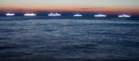 10 километров светящего кабеля ушло на иллюминацию парадного строя Тихоокеанского флота
