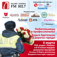 Радио «Лемма» совместно с ГИБДД Владивостока будет патрулировать дороги города