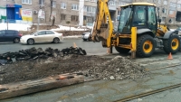 Прорыв водопровода остановил трамваи во Владивостоке